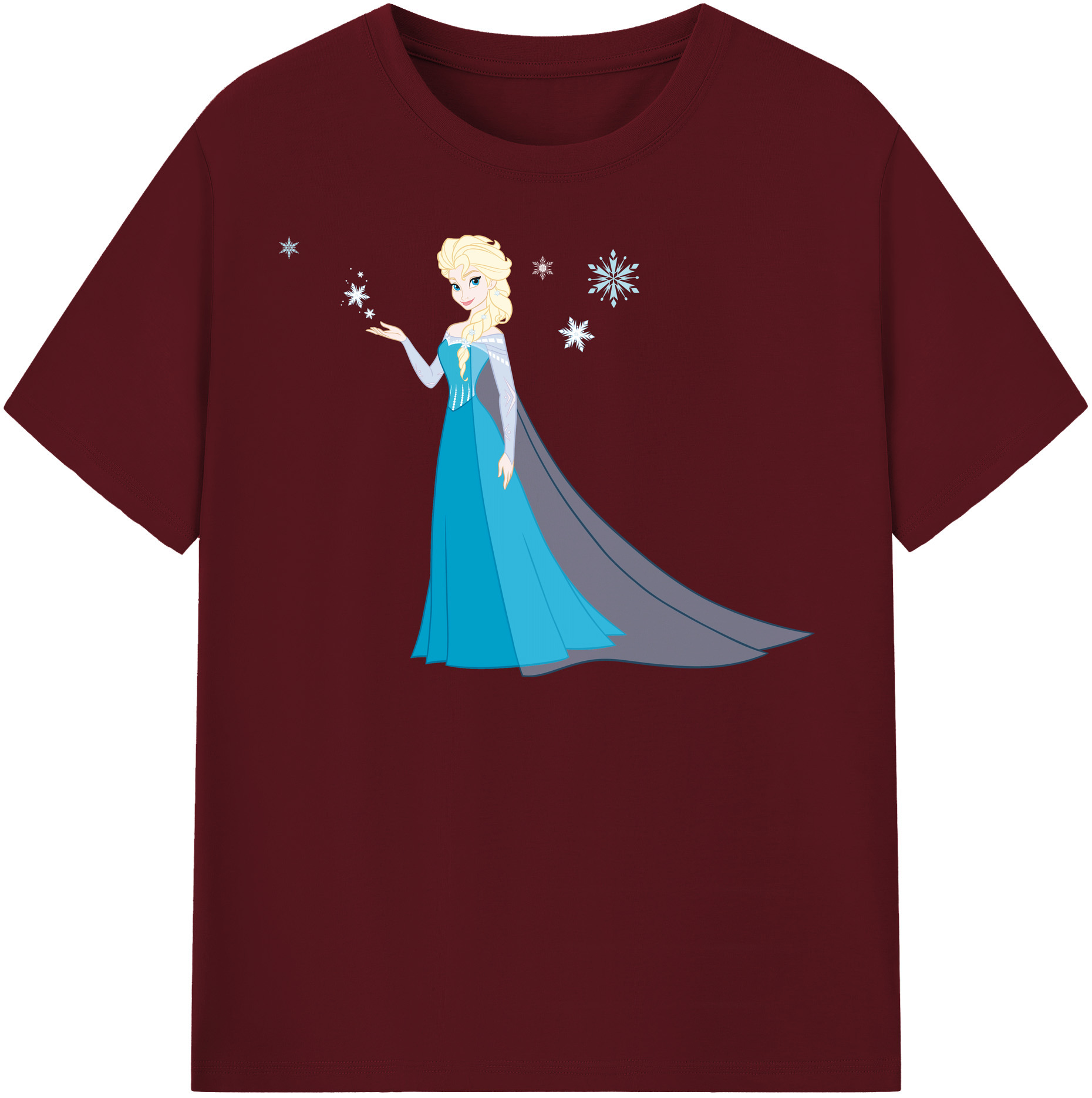 （画像用） アナと雪の女王 アンナ エルサ Frozen Anna Elsa 綿100％半袖Tシャツ（フロントプリント）